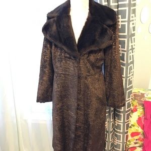 Gorgeous Vintage English Faux Fur Coat